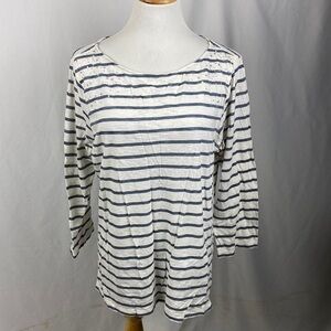 Old navy blue white sequins striped top size xxl